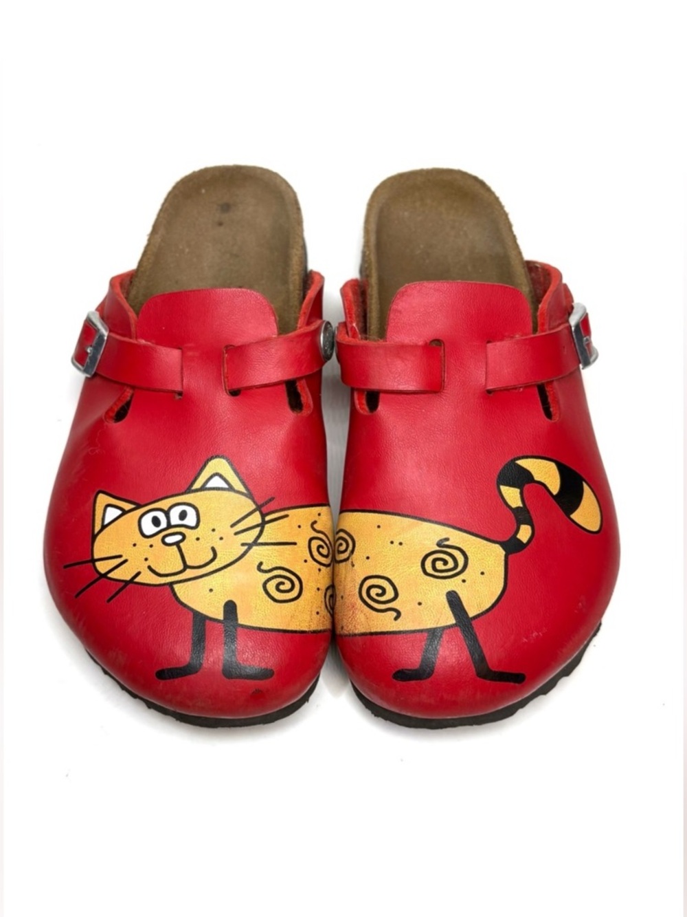 Birkenstock Birki's Kids Woodby Red Bridget the Cat Clogs | 200
